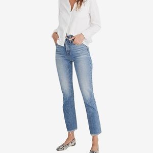 Madewell the perfect vintage jean raw hem in light wash